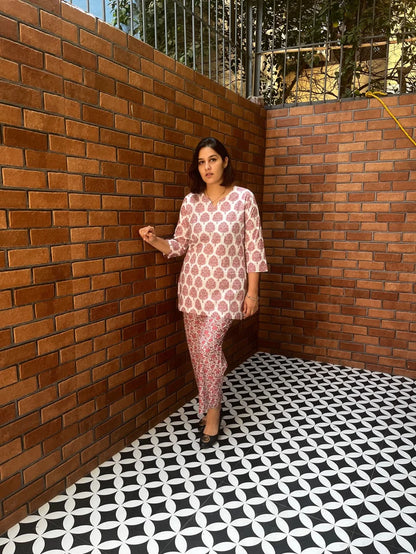 Pink mughal Co-ord set