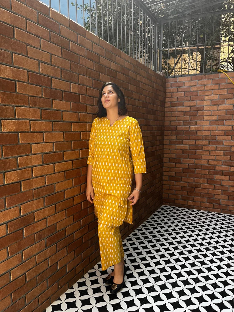 Mustard Cotton co-ord set