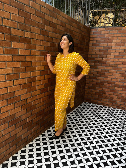 Mustard Cotton co-ord set