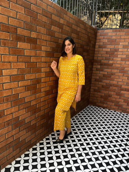 Mustard Cotton co-ord set